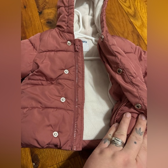 Old Navy Pink Hooded Baby Jacket - Picture 4 of 6